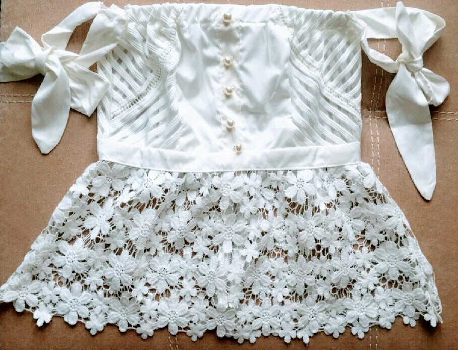 Sexy Bow Off Shoulder Lace Top