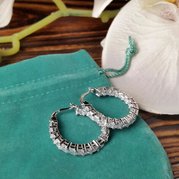 Eternity Crystal Hoop Earrings